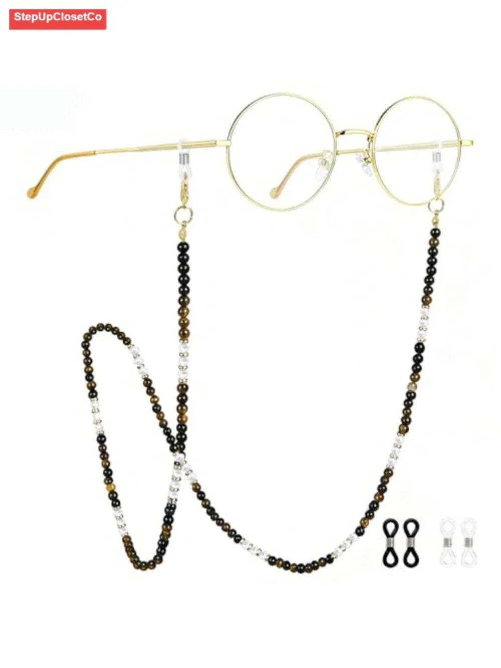 Handmade Beaded Eyeglass Chain for Women, Adjustable Anti-Slip Sunglasses
